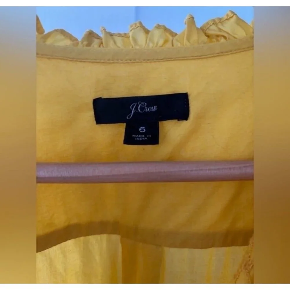 J.Crew Yellow Lace Accent Blouse
